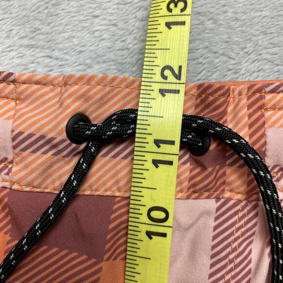 Legends Luka Mesh Shorts Mens XL Orange Plaid 9" Inseam Unlined Performance - Picture 7 of 8